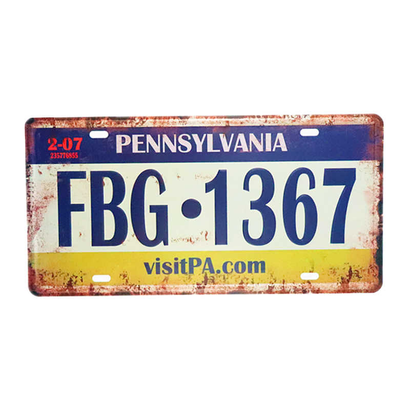 Car License Plate Shabby Chic Tin Sign Free Wifi Warnning Poster Beer Ads Plaques Restaurant Cafe Bar Pub Wall Stickers Decor