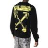 Off-White Акриловые стрелы Slim Crewneck черный / желтый мужские топы OMBA025F19E300101060