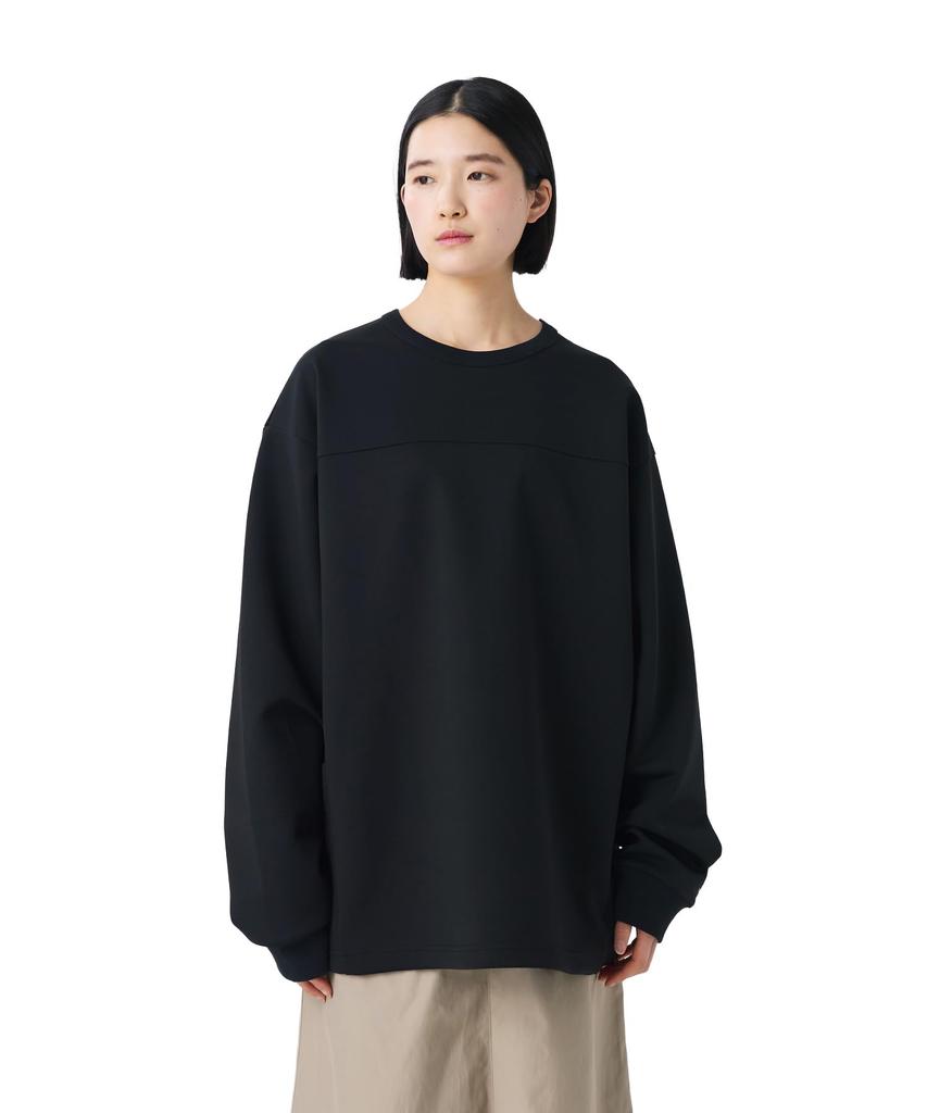 Snow Peak Double Knit Pullover Knit Sweater Cut and Sew Long Sleeve BLACK M CS-26SU007 T-Shirt Men's Women's