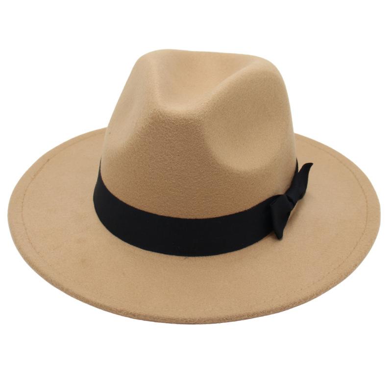 Винтажный цилиндр, бабочка, костюм, джазовая шляпа, мужская и женская, иностранная фетровая шляпа, шляпа Хепберн из твида