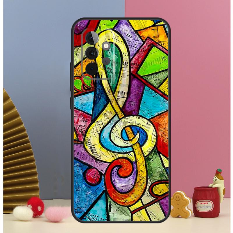 Music Note Musical Treble Clef Case For Samsung Galaxy A55 A35 A15 A36 A56 A26 A16 A06 A13 A33 A53 A34 A54 A12 A32 A52 A17