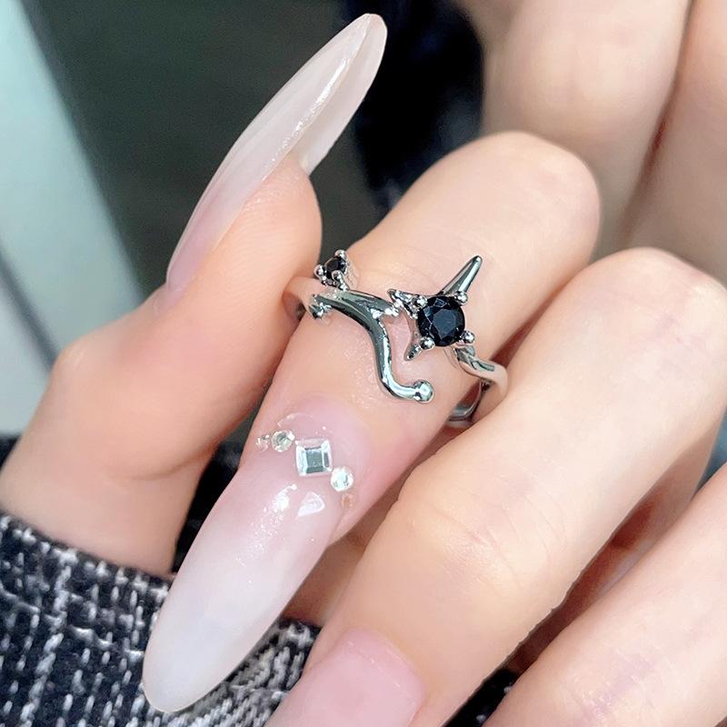 Нишевый Дизайн Чувство Неправильная Индивидуальность Французское Премиальное Чувство Кольцо Lava Diablo Женское Хип-Хоп Открытое Кольцо