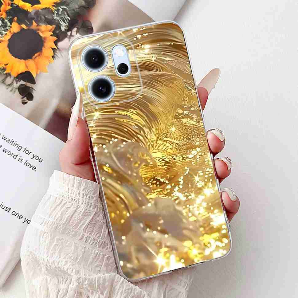 For Oppo Reno14 F 5G CPH27436.57" Case Colorful Butterfly Flowers TPU Soft Silicone Cover For Oppo Reno 14 F RENO14F Phone Cases