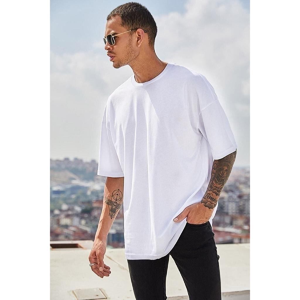 Unisex Oversize White Loose Cut Tshirt