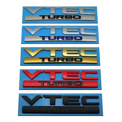 3D ABS VTEC TURBO Наклейка-значок Задний значок на багажник Наклейка Аксессуары для стайлинга экстерьера автомобиля