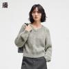 Women's Irregular Knit V-Neck Sweater