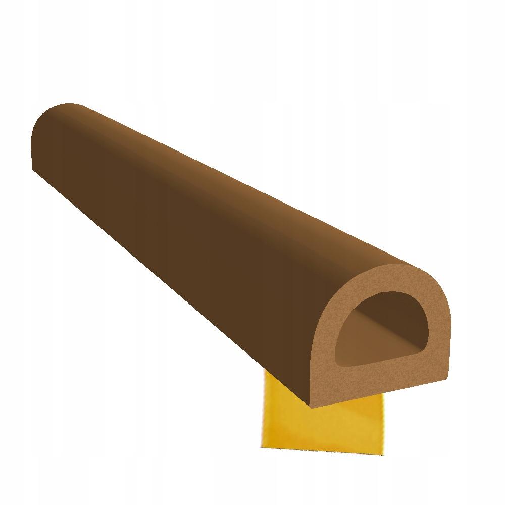 Self-adhesive door window seal D 9x7.5mm BROWN