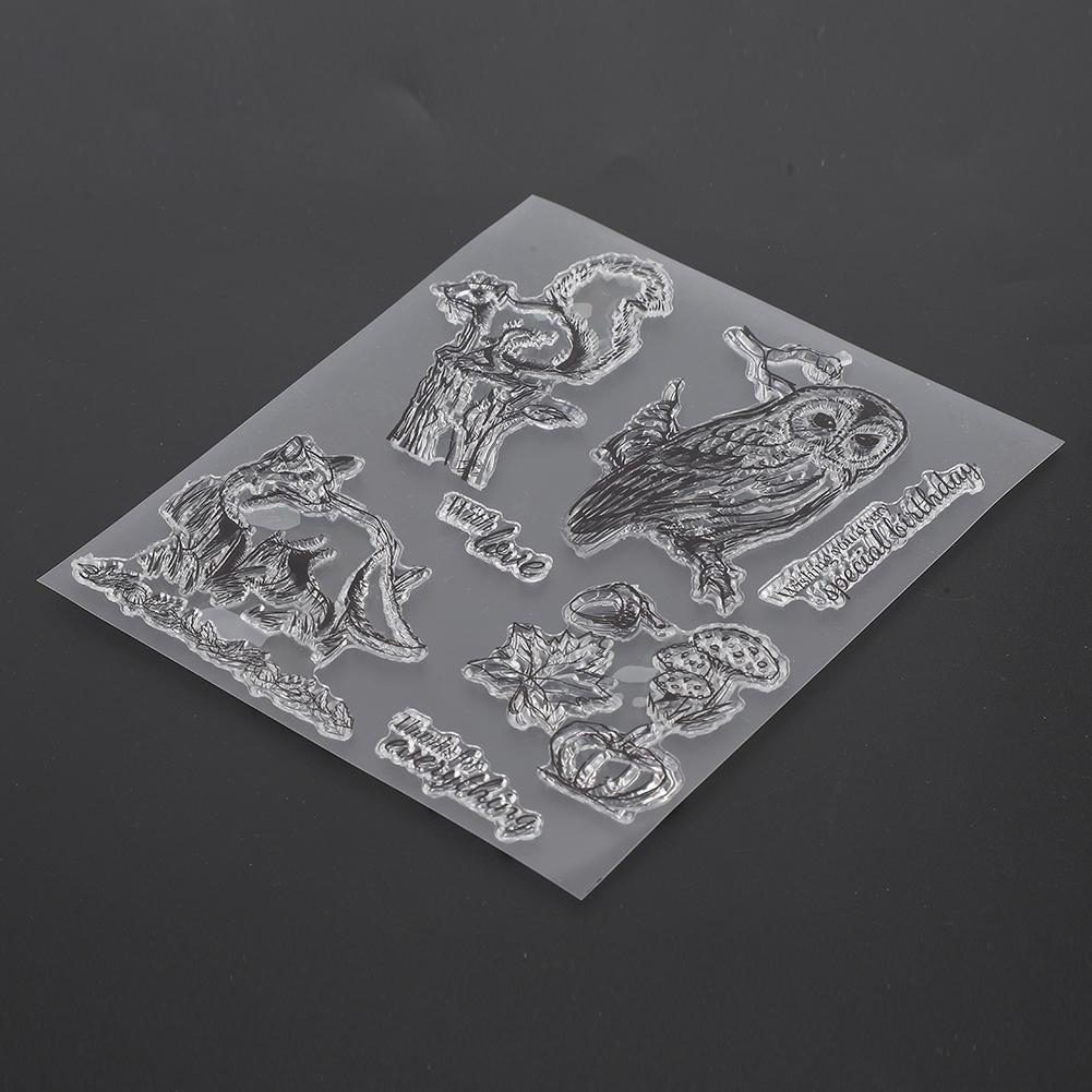 2 шт. прозрачный штамп резиновый штамп журнал сова белка шаблон печать T1672