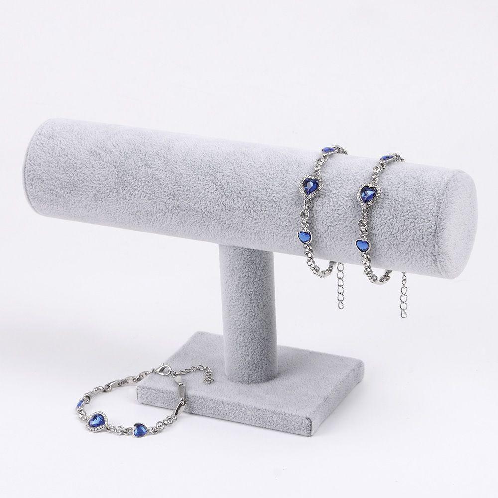 Стенд для выставки товаров Бархатная Т-образная подставка H-образный браслет для ювелирных изделий Прочный стеллаж для ювелирных изделий Ювелирные изделия