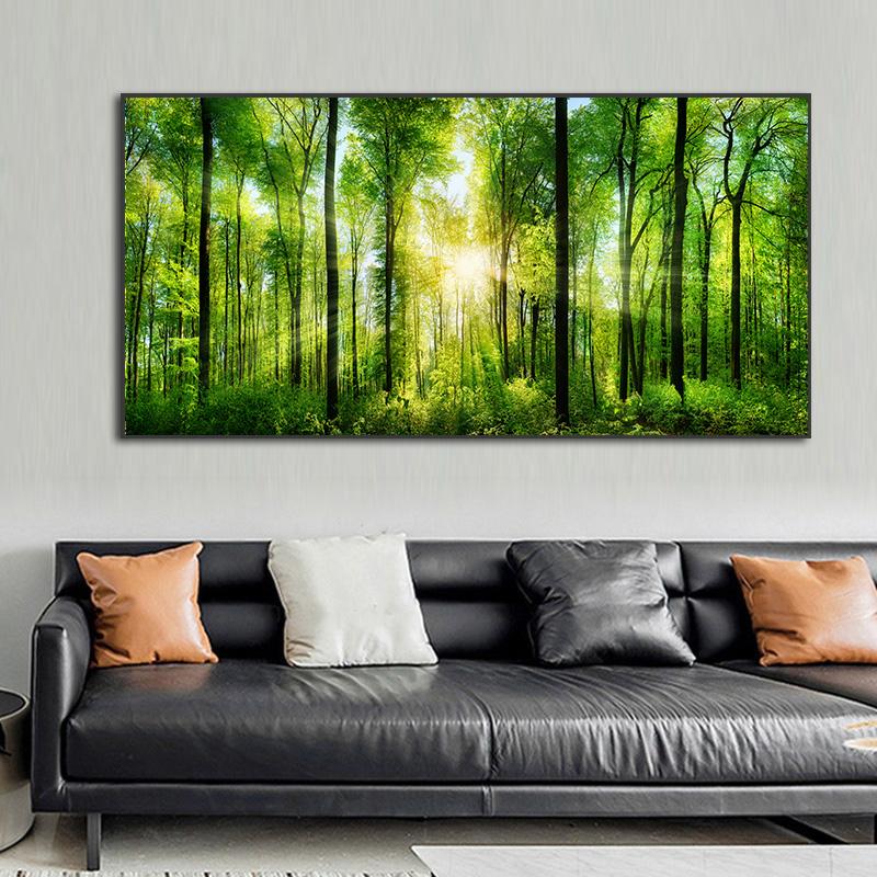 Пейзаж Лес Дерево Холст Картина Солнечные Плакаты и принты Настенные Художественные Фотографии для Гостиной Современный Домашний Декор Без Рамки