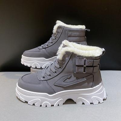 2024 зимняя обувь женские зимние ботинки на танкетке на толстой подошве утолщенные плюшевые теплые женские туфли на платформе Zapatos De Mujer