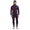 MORGEN SKY Wetsuit 5mm Fleece Lined Integrated Hood Long John Front Zip Camouflage Skin Material Spearfishing Diving Skin Diving MY038 Men's 2-Piece