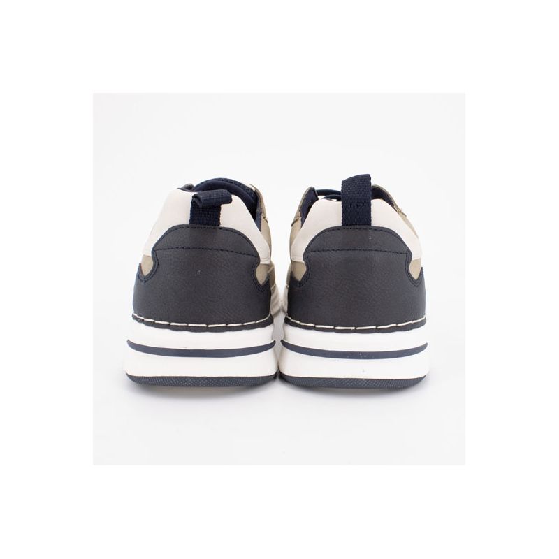 TOM TAILOR Men's Stone Beige Lace-Up Low-Top Sneakers