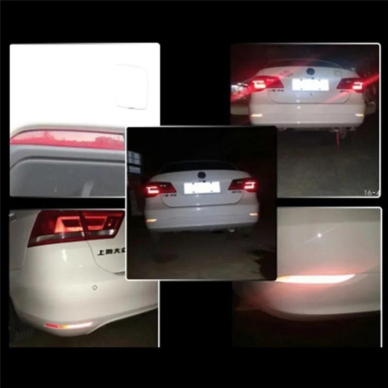 2 шт. Автостайлинг Предупреждающие наклейки безопасности Декоративная светоотражающая лента Бампер Дверь Крыло Борт Знак безопасности при вождении Светоотражающая лента