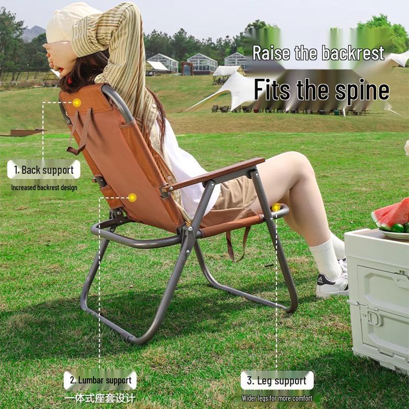 Складной кемпинговый и пляжный стул Кермит, круглая трубка 25 мм