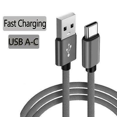 USB A к Type C нейлоновый плетеный провод зарядный кабель дата синхронизация кабель 3A быстрая зарядка для Samsung Android USB C мобильный телефон