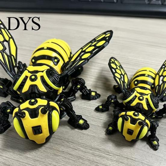 Настольное украшение для офиса, шарнирная статуэтка пчелы, 3D-печатная фигурка насекомого с подвижными суставами, Декор для приборной панели автомобиля, робота, стола, Легкий