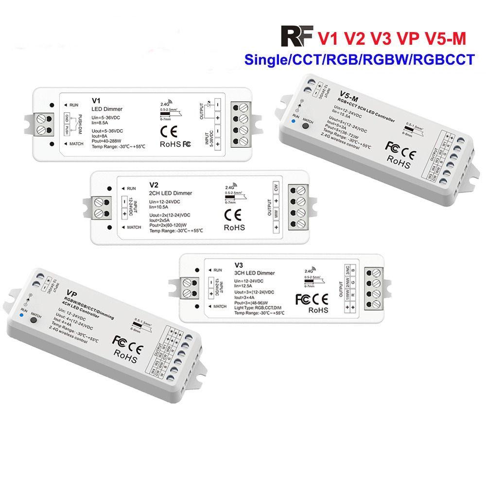 Профессиональный светодиодный контроллер постоянного напряжения DC12-24V RF2.4GHz Драйвер светодиодной ленты ДИММЕР/CCD/RGB PWM Светодиодный диммер для дома
