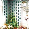 Green Tree-shaped Flower Wreath Christmas Paper Garland Hanging Paper String Christmas Tree Pendant