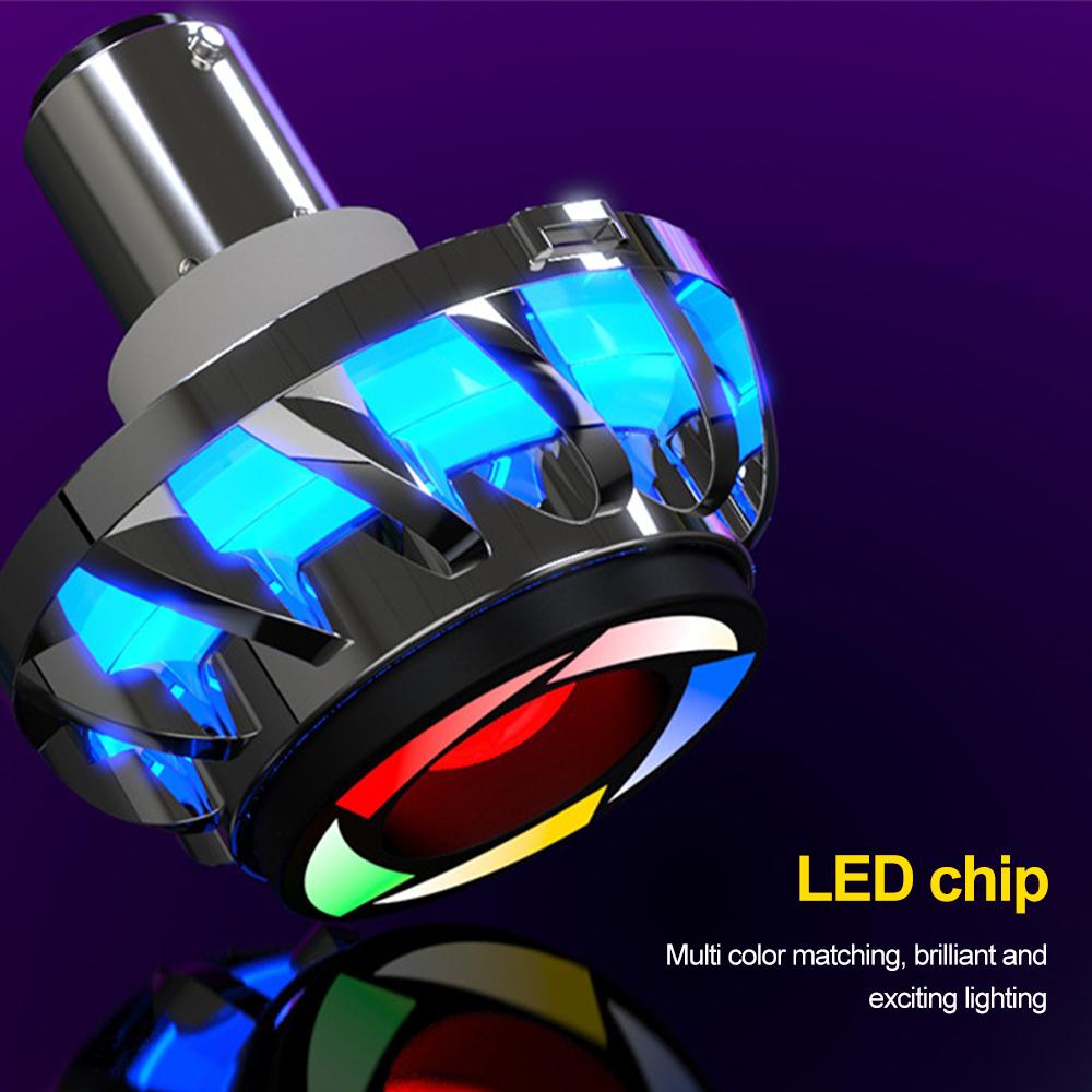1 шт. Цветная фара для мотоцикла Angel Eye LED, мигающий стоп-сигнал, задний фонарь, предупреждающая лампа для мотоцикла, универсальные аксессуары для мотоциклов