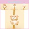 Adorable Plush Keychain Teddy Bear Beige Soft Short Plush Pp Cotton Filling 12cm