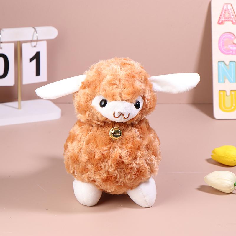 1 шт. стоящее животное овца плюшевая мягкая игрушка животные куклы мода мультфильм плюшевые игрушки животные колокольчики овца
