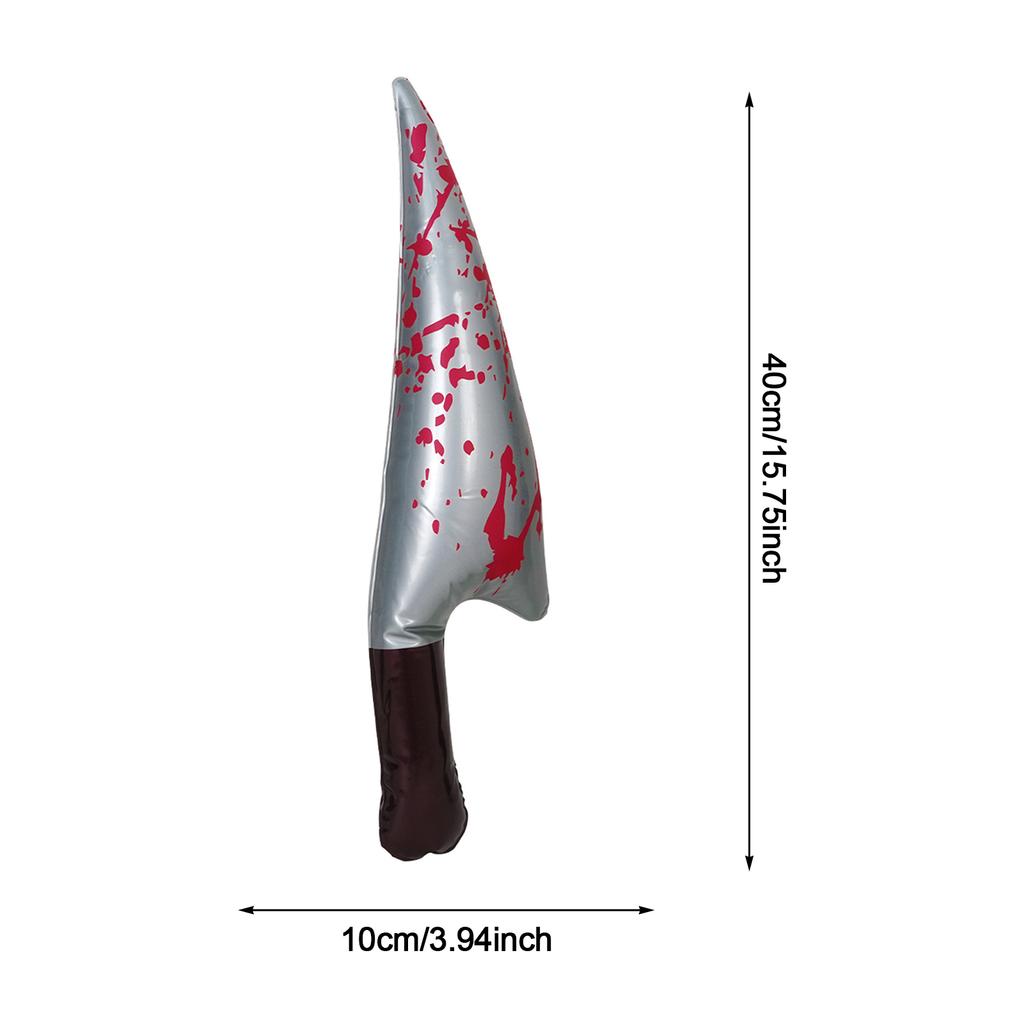 Halloween Inflatable Weapon Realistic Bloody Knife Props Practical Joke Toys Party Costume Accessories