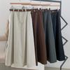 New ArrivAlS Open Run Women S Simple Cotton Blend Lyocell Belted A Line Long Sk 