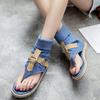 High Top Flip Flops Women Sandals Custom Denim Roman Gladiator Sandals Summer Ladies Beach Shoes Female Flat Sandalias WSH3894