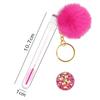 Gold Buckle Pompom Eyelash & Eyebrow Brush with Crystal Rod and Rabbit Ear Comb