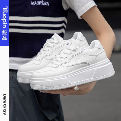 Маленькие белые туфли на толстой подошве женские новые летние универсальные спортивные и повседневные туфли увеличивающие рост дышащие кеды