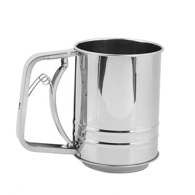 Ручной просеиватель муки из нержавеющей стали, сито для муки, кухонный инструмент для выпечки и приготовления пищи