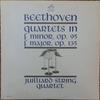 LP Record LUDWIG VAN BEETHOVEN / JUILLIARD ST - Quartets In F Minor, Op. 95 / F Maj LM2632 RCA Victor Red 1963 US Classical Used