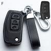 Кожаный чехол для Ford Fiesta Focus 2 Ecosport Kuga Escape Car Flip Folding Remote Key Case 3 Buttons Key Covers
