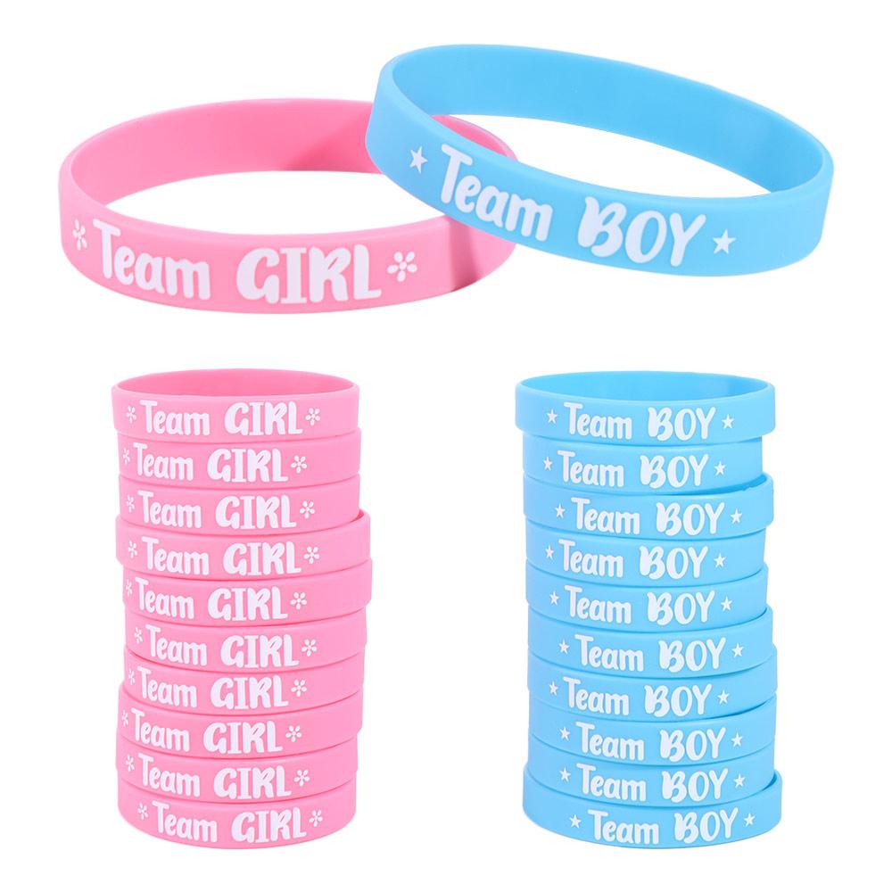 20 шт. Силиконовый браслет Team Bride Прочный браслет Team Boy Girl Украшение для детского праздника