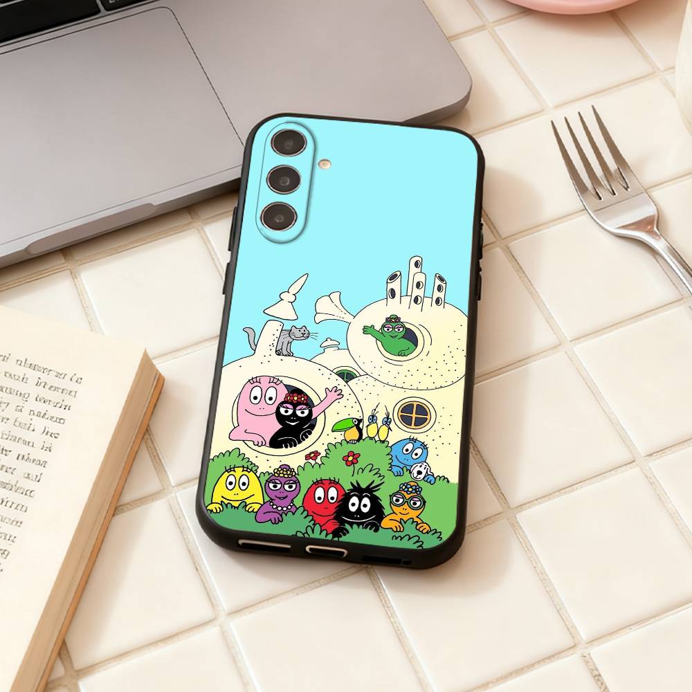 Чехол для телефона 'Семья Барбапапа' B-Barbapapa для Samsung Galaxy A73, A72, A71, A70, A53, A52, A51, Других Мягкий Черный Корпус
