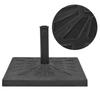 VIDAXL Square Parasol Base - Resin Black - 12 Kg - Adapters Included