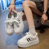 Little White Shoes Women's Spring New Inner Height Increase Thick-soled Versatile Sports and Leisure Small Leather Board Shoes Tide