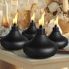 Refillable Torch Canister Tabletop Lantern Metal Torch Citronella Torches Decorative Tabletop Lantern for Patio Deck Garden