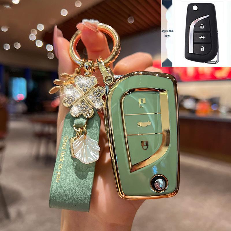 Чехол для ключа Toyota для 23 моделей: Highlander, Camry 8-го поколения, RAV4, CHR - чехол-пряжка для автомобильной сумки Dragon Asia Design