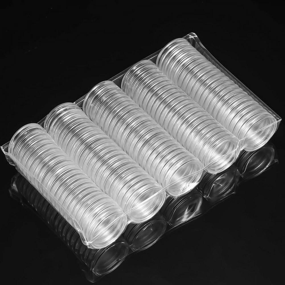 Портативный круглый прочный сувенир для монет 25 мм 100 шт. капсулы защитный чехол AVE