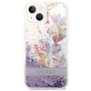 Guess Guhcp14Mlflsu Iphone 14 Plus / 15 Plus 6.7 Fioletowy/Purple Twarde Etui Kwiat Płynny Brokat