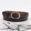 Womens Simple Spring Belt With Alloy Buckle For Everyday Jeans Skirts And