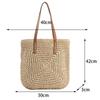 Simple and Large-capacity Straw Woven Bag Fashion Summer Beach Women's Shoulder Bag Trendy Zipper Handbags for Girls