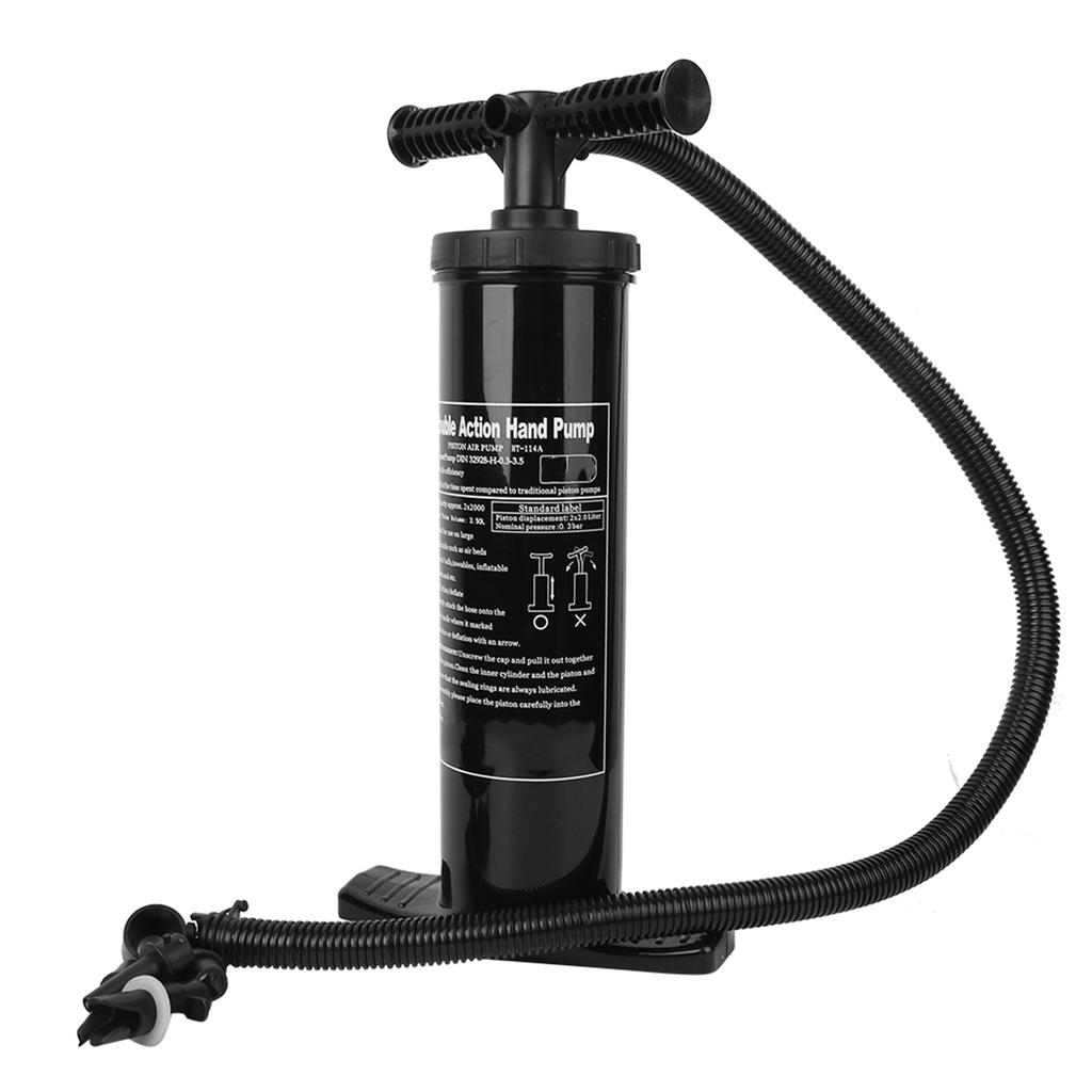 Черный сверхлегкий оригинальный пластиковый цилиндр, двухходовой мини ручной надувной воздушный насос для резиновых лодокL