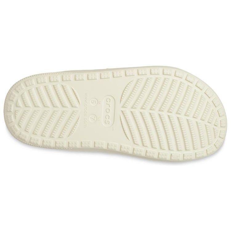 Crocs Classic Fuzzy Slippers Unisex Slippers Bone-White 207446-2YC