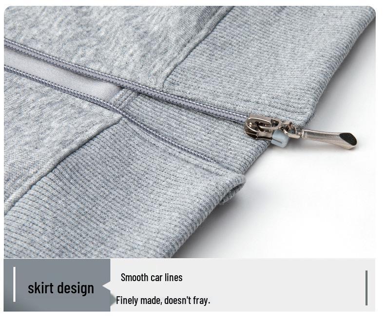 Мужская куртка из гребенного хлопка с воротником-стойкой, осень 2025: Повседневный спортивный кардиган-свитшот однотонного цвета