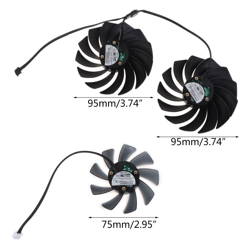 3 Pieces 90mm PVA080E12R 4Pin Graphics Card Cooling Fan For Colorful iGame GeForce 3060 3070 3070 VGA