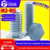 Iron-Plated Blue & White Zinc Hexagonal Self-Clinching Screws/Bolts M3/M4/M5