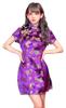 Clearstone Royal China Косплей Хэллоуин Cheongsam платье Мини L Фиолетовый Цветок/Фиолетовый Женский